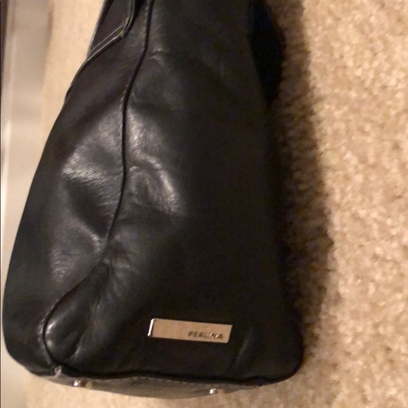 Perlina Black Leather Flap Purse - Picture 6 of 7